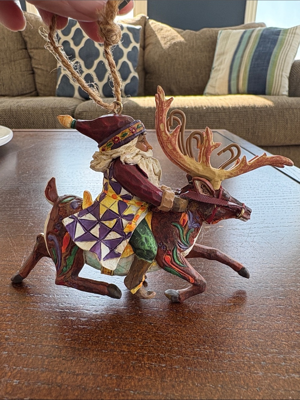 Jim Shore Christmas Santa Did Ride Reindeer Ornament Heartwood Creek